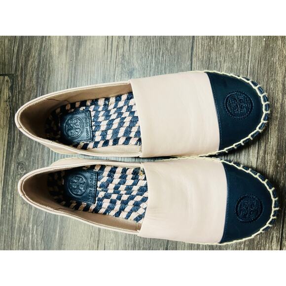 Tory Burch Pink Cap-Toe Espadrilles Sz 6 NWOB Preppy Cottagecore Normcore Luxury - Picture 6 of 12
